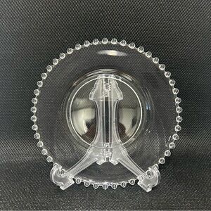 Imperial Starlight Luncheon Plates 8” Round Beaded Edge Set of 6 Vintage Rare